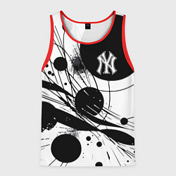 Майка-безрукавка мужская New York Yankees baseball team - abstraction, цвет: 3D-красный