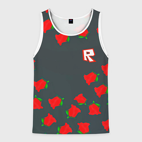 Мужская майка без рукавов Roblox rose / 3D-Белый – фото 1