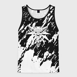 Мужская майка без рукавов Ведьмак белые краски