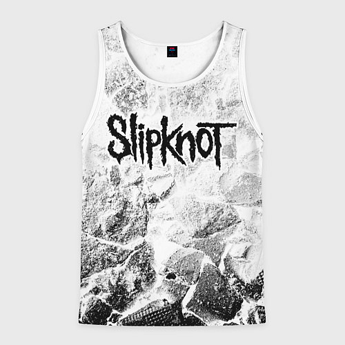 Мужская майка без рукавов Slipknot white graphite / 3D-Белый – фото 1