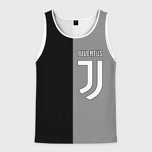 Мужская майка без рукавов Ювентус геометрия / 3D-Белый – фото 1