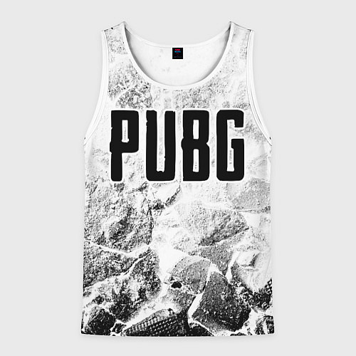 Мужская майка без рукавов PUBG white graphite / 3D-Белый – фото 1