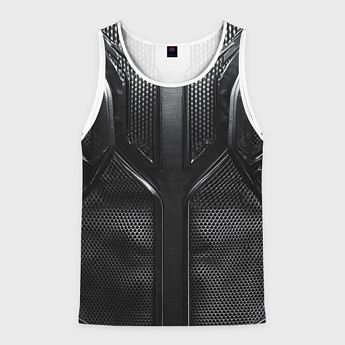 Мужская майка без рукавов Карбоновый байкер / 3D-Белый – фото 1