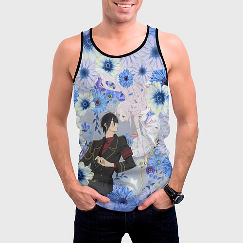 Мужская майка без рукавов Волшебница и злой офицер - Миллер и Мимори / 3D-Черный – фото 3