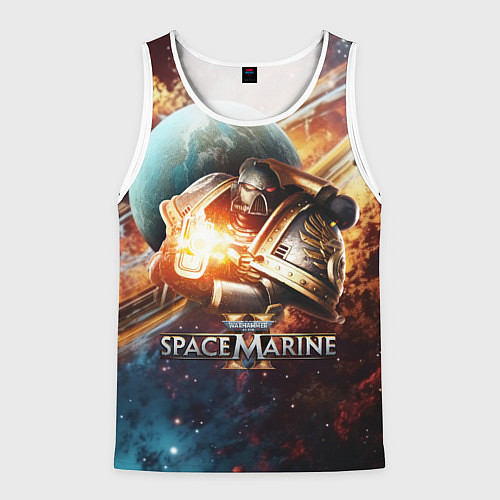 Мужская майка без рукавов Warhammer 40000 space marine 2 / 3D-Белый – фото 1