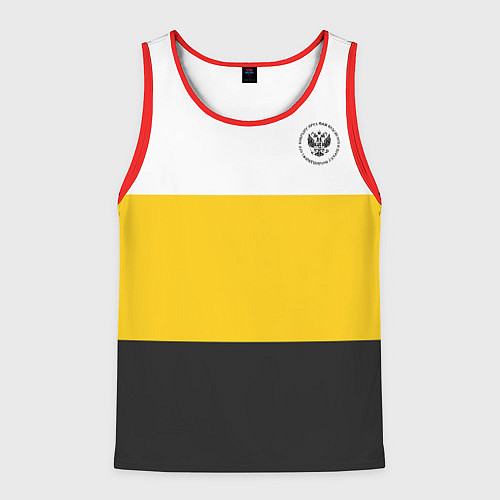 Мужская майка без рукавов Сокрушу пред ним врагов его герб черный / 3D-Красный – фото 1