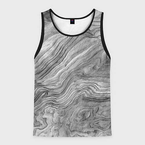 Мужская майка без рукавов Текстура дерева - абстракция / 3D-Черный – фото 1