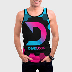 Майка-безрукавка мужская Deadlock - neon gradient, цвет: 3D-черный — фото 2