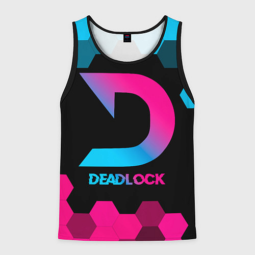 Мужская майка без рукавов Deadlock - neon gradient / 3D-Черный – фото 1