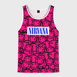 Мужская майка без рукавов Nirvana pink logo