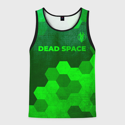 Мужская майка без рукавов Dead Space - green gradient посередине / 3D-Черный – фото 1