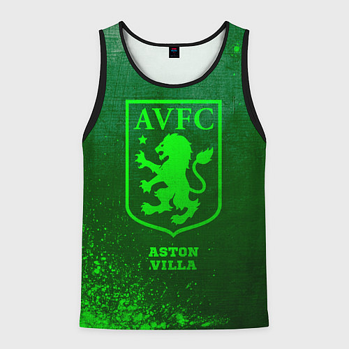 Мужская майка без рукавов Aston Villa - green gradient / 3D-Черный – фото 1