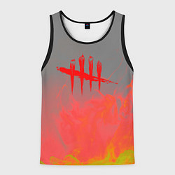 Майка-безрукавка мужская Dead by Daylight logo fire, цвет: 3D-черный