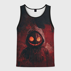 Мужская майка без рукавов Тыквенный Джек в багровых тонах