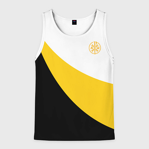 Мужская майка без рукавов Сокрушу пред ним врагов его малый желтый КЦК Никол / 3D-Белый – фото 1