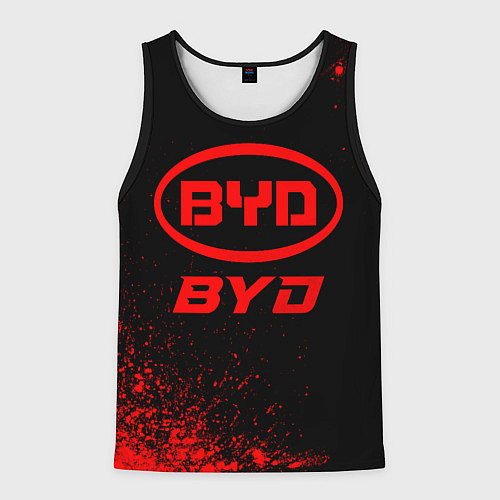 Мужская майка без рукавов BYD - red gradient / 3D-Черный – фото 1