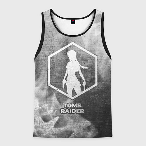 Мужская майка без рукавов Tomb Raider - grey gradient / 3D-Черный – фото 1