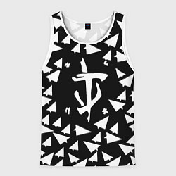 Майка-безрукавка мужская Doom telegram, цвет: 3D-белый