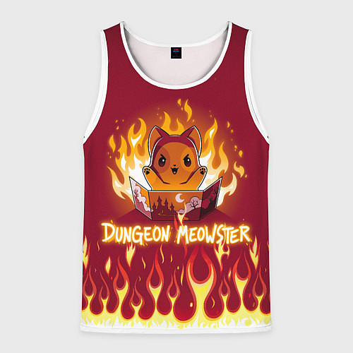 Мужская майка без рукавов Mr DnD Meowster / 3D-Белый – фото 1