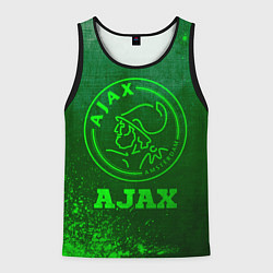 Майка-безрукавка мужская Ajax - green gradient, цвет: 3D-черный