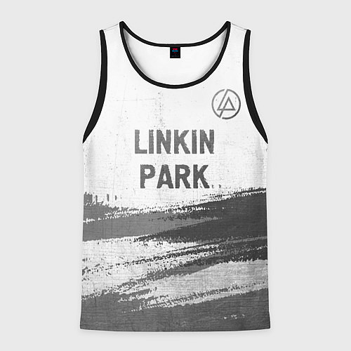 Мужская майка без рукавов Linkin Park - white gradient посередине / 3D-Черный – фото 1