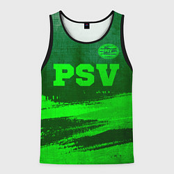 Майка-безрукавка мужская PSV - green gradient посередине, цвет: 3D-черный