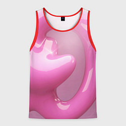 Майка-безрукавка мужская Розовые краски абстракция, цвет: 3D-красный