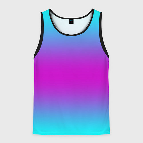Мужская майка без рукавов Градиент неоновые цвета / 3D-Черный – фото 1