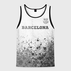 Майка-безрукавка мужская Barcelona - white gradient посередине, цвет: 3D-черный