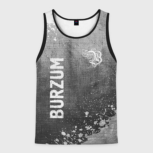 Мужская майка без рукавов Burzum - grey gradient вертикально / 3D-Черный – фото 1