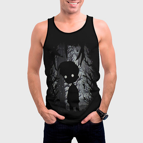 Мужская майка без рукавов Limbo - boy / 3D-Черный – фото 3