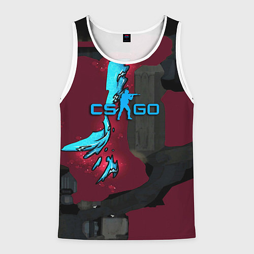 Мужская майка без рукавов Counter strike glock / 3D-Белый – фото 1