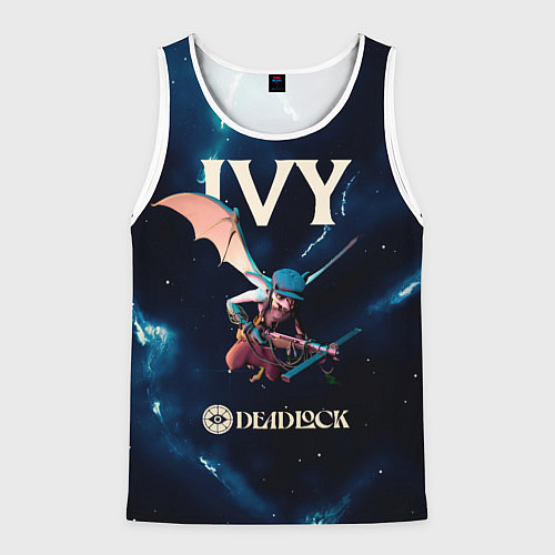 Мужская майка без рукавов Deadlock Плющ / 3D-Белый – фото 1