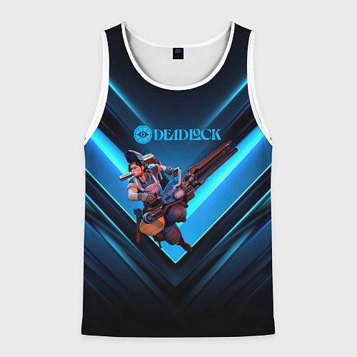 Мужская майка без рукавов МакГиннис Deadlock / 3D-Белый – фото 1