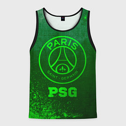 Мужская майка без рукавов PSG - green gradient