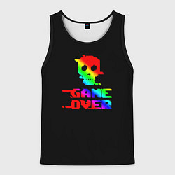 Мужская майка без рукавов Game over gradient