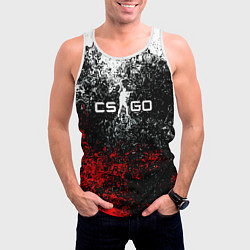 Майка-безрукавка мужская CSGO брызги красок, цвет: 3D-белый — фото 2