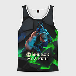 Майка-безрукавка мужская Mo & Krill Deadlock, цвет: 3D-белый