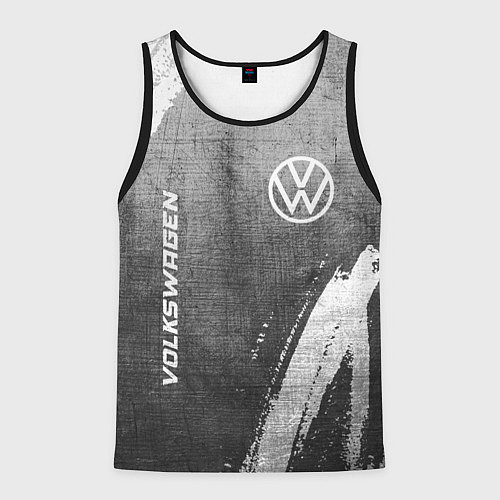 Мужская майка без рукавов Volkswagen - grey gradient вертикально / 3D-Черный – фото 1
