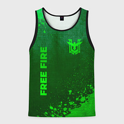 Мужская майка без рукавов Free Fire - green gradient вертикально