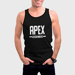 Майка-безрукавка мужская Apex legends logo white, цвет: 3D-черный — фото 2