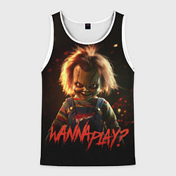 Мужская майка без рукавов Chucky wanna play?