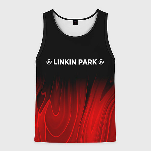 Мужская майка без рукавов Linkin Park 2024 red plasma / 3D-Черный – фото 1