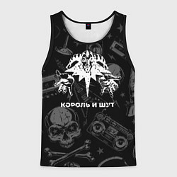 Мужская майка без рукавов Король и Шут с потертостями на темном фоне