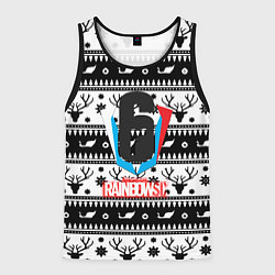 Мужская майка без рукавов Rainbow six winter pattern