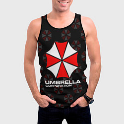 Майка-безрукавка мужская Resident evil - umbrella corporation, цвет: 3D-черный — фото 2