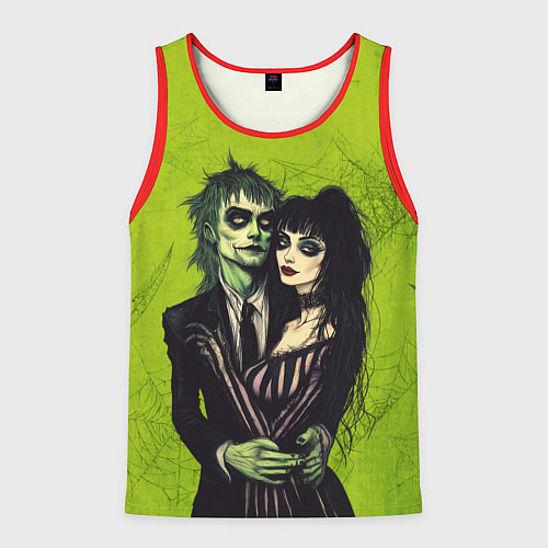 Мужская майка без рукавов Битлджус и Лидия / 3D-Красный – фото 1