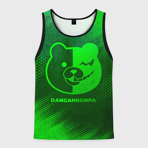 Мужская майка без рукавов Danganronpa - green gradient / 3D-Черный – фото 1