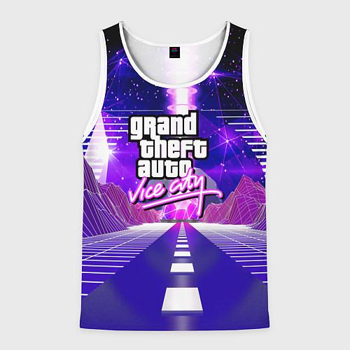 Мужская майка без рукавов GTA vice city retrovawe / 3D-Белый – фото 1