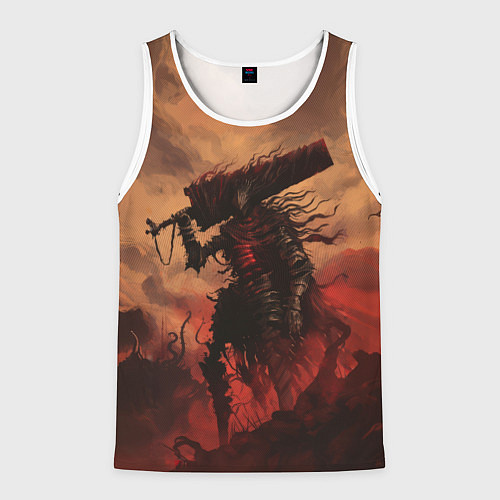 Мужская майка без рукавов Полый рыцарь с мечом / 3D-Белый – фото 1